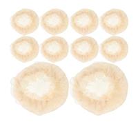 Abaodam 10 Piezas de Redes Cabello Beige de Tejido Elástico para Moños, Cubiertas Seguras Que Evitan Deslizamientos, Ideales para Eventos y Uso Diario
