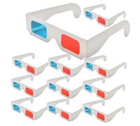 Abaodam 10 piezas Gafas Estilo Anaglifo y Azules de Cartulina para Visualización de Películas Casa Pack de Ligeras y Portátiles para Uso Familiar y Amigos