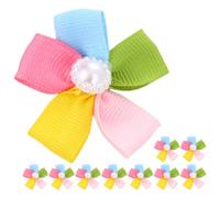 Abaodam 10 Piezas Horquillas para Mascotas Forma de Flor | Perro y Gato, Poliéster, Diseño Creativo, Fijan el Pelo, para Fiesta y Evento Grande