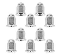 Abaodam 10 Piezas Tuercas de Acoplamiento Redondas, Tuerca de Conector Cilíndrica de Metal Plata, Compatible Varilla de Prensa de Agua, para Cubos de Rueda y Cubos de Fregona