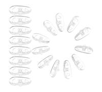 Abaodam 100 Almohadillas Nasales de Silicona Suave Antideslizantes para Gafas y Gafas de Sol Soporte Nasal Cómodo y Resistente para Piel Sensible Repuesto para Uso Diario