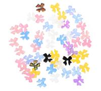 Abaodam 100 Piezas de Adornos para Uñas Lazo de Resina Calcomanías para Uñas de Mujer Suministros para Decoración de Salón Accesorios DIY Adecuado para Manicura y Obsequio Mujer Joven