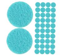 Abaodam 100 Piezas pieza redonda de algodon mini almohadillas de aromaterapia almohadillas difusoras de ventilación del coche medallón difusor fibra de algodón Blue