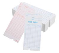 Abaodam 100 Tarjetas de Asistencia en Papel para Control Horario Empleados, Diseño Flexible y Fácil Almacenamiento, Ideales para Oficina y Material de Papelería