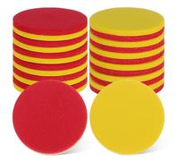 Abaodam 100 unidades de dos colores contadores matemáticos patrón de clasificación bloques familiares contadores redondos chips de doble cara manipulaciones de conteo escolar material escolar rojo