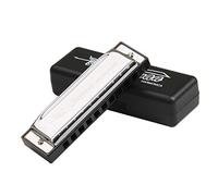 Abaodam 10agujero Armónica Do Blues Folk Clásica Jazz Country Roll Reed Fosforoso Acero Inoxidable Níquelado