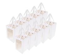 Abaodam 10piezas Bolsas De Papel Transparentes Con Asa Para y Ramo Para Bodas Cumpleaños y Apreciación De Maestros Diseño Práctico y Duradero