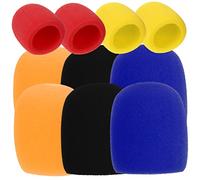 Abaodam 10piezas Cubiertas De Esponja Para Micrófono De Parabrisas y Protección Contra Viento y Para Karaoke y Presentaciones