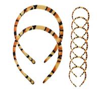 Abaodam 10piezas Diadema Africana Estilo Bohemio de Bonitos Estampados de Animales de Tela para Fiestas de Año Diadema Plana Cubierta de Tela