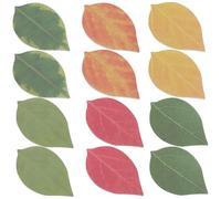 Abaodam 12 Blocs de Notas Adhesivas Forma de Hoja Realista y Colores Variados, Papel Autoadhesivo Fuerte Adhesión para Oficina, Estudiantes y Reuniones
