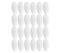 Abaodam 12 Pares almohadilla nasal de silicona enchufable gafas eye glasses nose pads silicone glasses bridge cojín para la nariz nose pads White