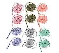 Abaodam 12 Pares Cordones Planos Reutilizables para Zapatillas de Cordones Accesorios de Calzado Elegantes y Duraderos