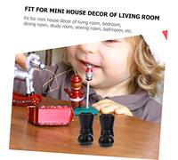 Abaodam 12 Pares Mini Botas de Santa Claus para Decoración Navideña de Zapatos Miniatura para Casas de Muñecas y Adornos Festivos Resistentes Acabado