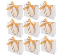 Abaodam 12 Pcs Bolsas de Obsequio de Boda Asa y Cintas, Bolsas para Dulces y Snacks, Suministros para Fiestas de Bodas