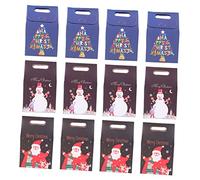 Abaodam 12 Piezas Caja de Dulces Navideña Bonita Bolsa para Obsequio de Navidad Contenedor para Dulces Navideños para Regalar Nochebuena