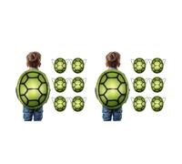 Abaodam 12 Piezas de Disfraz de Caparazón de Tortuga para Niños, Ideales para Fiestas de Ninjas Y Cumpleaños. Mochila de Caparazón de Tortuga de Espuma Suave, Perfecta para Disfraces, Juegos de Rol