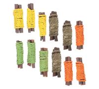 Abaodam 12 Piezas Juguetes Masticables para Conejos y Hámsters Palos de Rama de Manzana para Morder y Dental Accesorios Naturales para Cobayas Pequeños Animales Colores
