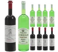 Abaodam 12 Piezas Mini Modelo de Botellas de Vino Comida Mini Verso Botella de Agua Adornos petacas de Alcohol pequeñas Botellas de Vino de Juguete Cosas en Miniatura el plastico