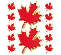 Abaodam 12 Piezas Pin de Solapa de Metal Esmaltado Aleación de Zinc Diseño de Hoja de Arce Canadiense Rojo Resistente Decoloración y Ligero, Adecuado para Ropa y Souvenirs