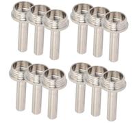 Abaodam 12 Piezas Pistón De Botón Pequeño Reemplazo De Trompeta Vástago Del Pistón Del Instrumento Varilla De Dedo De Trompeta Partes De Trompeta Biela Antioxidante Acero Inoxidable Silver