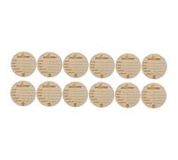 Abaodam 12 Piezas Placa Conmemorativa Nacida Placa De Nombre Del Mundo De Madera Crecimiento Del Bebe Tarjetas Mensuales De Madera Discos Redondos De Madera Bebé Leve Tarjeta De Fotografía