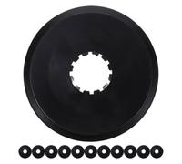 Abaodam 12 Piezas Protector de Radios de Bicicleta Protector de Disco de Freno Trasero de Bicicleta, Plástico Negro, Portátil, para Ciclismo al Aire Libre, Piezas de Rueda Libre,