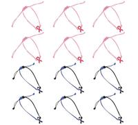 Abaodam 12 Piezas Pulsera De Conciencia Mental Para Mujer Pulseras De Cordón Ajustable Hechas Mano De Concienciación Para Regalar Eventos De Conciencia