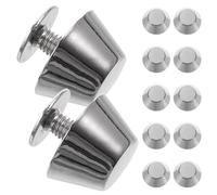 Abaodam 12 Piezas Tachuelas de Base para Bolso de Aleación de Zinc, Plata, | Protege el Fondo y Sustituye Patas Perdidas, Detalle Decorativo, Talleres Caseros, Cinturones y Tote Bags