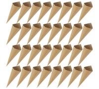 Abaodam 120 Conos de Pétalos de Papel Kraft para Bodas, Porta Confeti y Mini Ramos, Color Natural, 120 Unidades Cinta Adhesiva, Adecuado para Fiestas, Shower y Celebraciones