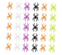 Abaodam 120piezas Anillo De Araña De Plástico Colorido Para Fiestas Infantiles Disfraces De Halloween y Rellenos De Bolsa De Obsequio Divertido y Temático De Araña Para Celebraciones