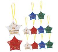 Abaodam 12piezas Adornos para Árbol de Navidad Cajas de Obsequio Navideñas Forma de Estrella Decoración Colgante para Árbol de Navidad Caja de Dulces Navideña para Fiestas