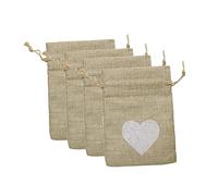 Abaodam 12piezas Bolsa De Dulces Para Bodas y Celebraciones Estampado De Corazones Juego De Cordón Bolsa Para Guardar Cosas y Dulces