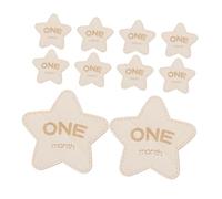 Abaodam 12piezas Placa Conmemorativa Madera Doble Cara Tarjeta De Mensuales Forma De Accesorios Para Sesión De Fotos