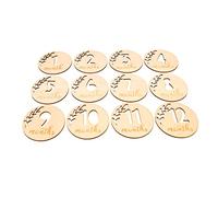 Abaodam 12piezas Tarjetas Conmemorativas De Mensuales Para Bebe Tarjetas Huecas De Meses Accesorios Para Fotos De Recién Nacidos