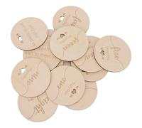 Abaodam 15 Piezas Tarjetas de Hitos para Bebés de Madera Beige, Amigables Piel, para Capturar el Primer Año del Recién Nacido, Obsequio Adecuado Padres