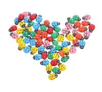 Abaodam 150 Piezas Miniature Ladybug Resin Ornaments para Jardín Figuras de Resistentes al para Decoración de Paisajes Miniatura Accesorios DIY Coloridos para Manualidades y Macetas