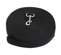 Abaodam 15m Correa para Perros y Gatos De Nylon Negro con Anilla Metálica y Cierre Seguro para Entrenamiento y Paseo Eficaz