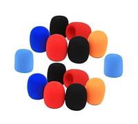Abaodam 15piezas Cubiertas De Micrófono Desechables Paquete De Color Aleatorio Protección Contra Viento y Saliva Para Ktv Conferencias y Actuaciones