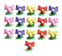 Abaodam 16piezas Adornos De Hongos Musgosos Figuras Únicas De Hongos Miniatura Estatuas De De Resina para Decoración De Jardín Exterior Accesorios para Mini Jardines De Hadas Decoración Mi