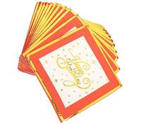 Abaodam 16piezas Servilletas Impresas Rojas De Papel Para Fiestas De Cumpleaños Bodas y Eventos Decorativas Diseño De Estampado Caliente