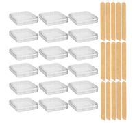 Abaodam 18 Piezas Caja de Almacenamiento para Piezas de Manicura Tapa Acrílica Transparente, Cuerpo de Plástico Grueso, Estabiliza cada Pieza y Minimiza el Desgaste, Adecuado para Viaje y