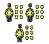 Abaodam 18 Piezas de Disfraz de Caparazón de Tortuga para Niños, Artículos para Fiestas de Ninjas Y Cumpleaños. Mochila de Caparazón de Tortuga de Espuma Suave, Accesorio para Disfraces, Juegos de