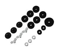 Abaodam 18 Piezas fieltro de tambor junta de tambor pad de batería juego llaves vaso pad de platillo creativo almohadillas de fieltro kit de batería colocar tapete de práctica suite tuerca
