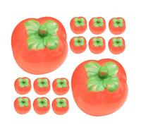 Abaodam 18 Piezas Joyas De Resina De Caqui Decoración De Frutas Falsas Decoración De Escena De Diseño Adorno De Frutas Realistas Adorno De Fruta Falsa Accesorios De Fotografía Orange