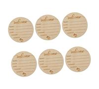 Abaodam 18 Piezas Placa Conmemorativa Nacida Signos De Nacimiento Del Bebé Anuncio De Nacimiento Tarjeta De Navidad Anuncios De Bebe Signo De Madera Tarjeta De Crecimiento Bebita