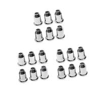 Abaodam 18piezas Ferrules De Montaje Para Cuerdas De Guitarra Eléctrica Accesorios De Cuerpo Color Plata Para Decorar Tu Guitarra