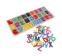 Abaodam 1juego Bloques De Alfabeto De Madera para Niño Niña con Bandeja De Almacenamiento Juguete Educativo Interactivo para Aprendizaje De Letras y Fonética para Educación Preescolar