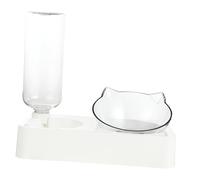 Abaodam 1Juego Comedero para Mascotas con Bebedero Automático y Cuenco Inclinable Dispensador de Agua para Gatos y Perros Diseño y Antivuelco Material Duradero