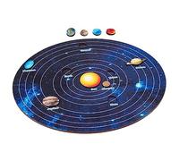 Abaodam 1juego Juguete De Madera del Sistema Solar para Niño Niña Puzzle Educativo De Planetas Mejora Habilidades Cognitivas y Motoras para Aprendizaje Infantil y Exploración Espacial