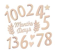 Abaodam 1juego Placas De Madera Para Anuncio De Nacimiento Meses y Cumpleaños Accesorios Fotográficos De Madera Para Primer Año Decoración De Fiesta y Recuerdos Para Bebés